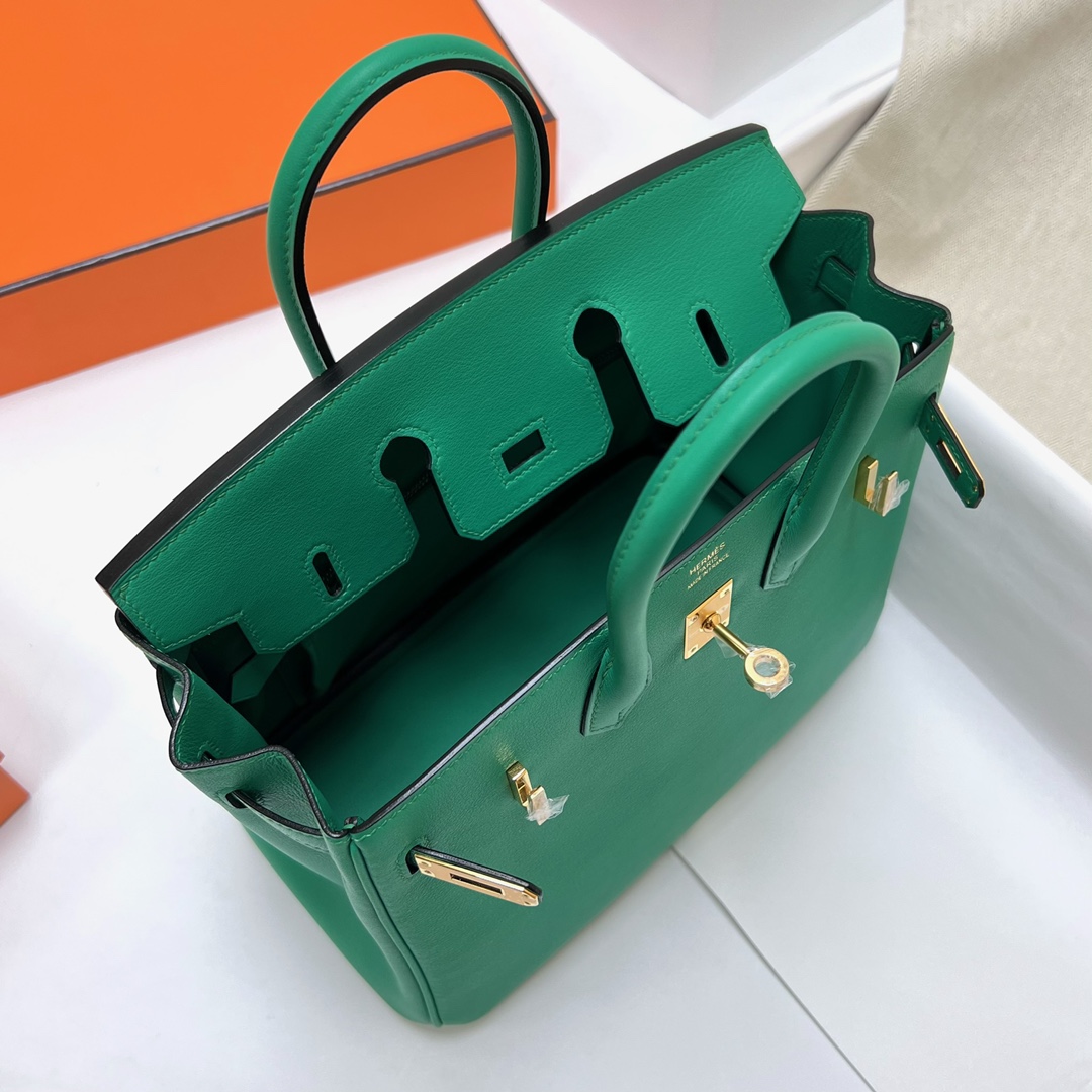 에르메스 버킨백25 벨벳그린 금장 스위프트